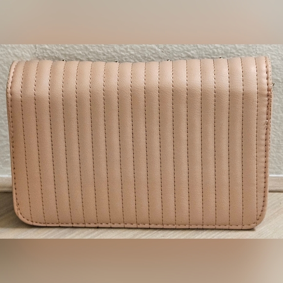 Bebe ALIAH Crossbody Bag Faux Leather Logo Leather Blush NWT - Picture 8 of 11